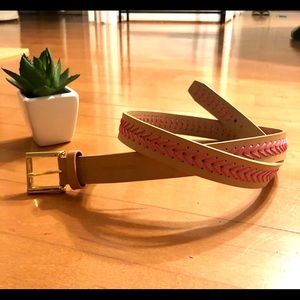 Vince Camuto Tan Belt Pink Chevron Lacing. Sz: L